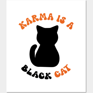 karma is a (black) cat Posters and Art